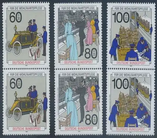 BUND 1990 Michel-Nummer 1474-1476 postfrisch SATZ(3) vert.PAARE