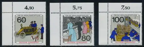 BUND 1990 Michel-Nummer 1474-1476 postfrisch SATZ(3) EINZELMARKEN ECKRÄNDER oben links