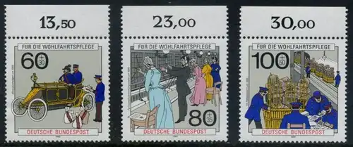 BUND 1990 Michel-Nummer 1474-1476 postfrisch SATZ(3) EINZELMARKEN RÄNDER oben (a)