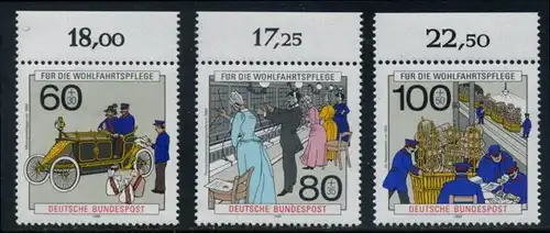 BUND 1990 Michel-Nummer 1474-1476 postfrisch SATZ(3) EINZELMARKEN RÄNDER oben (b)