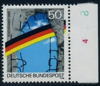 BUND 1990 Michel-Nummer 1481 postfrisch EINZELMARKE RAND rechts