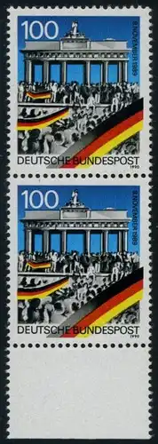 BUND 1990 Michel-Nummer 1482 postfrisch vert.PAAR RAND unten (a)