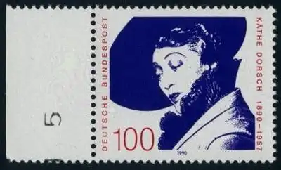 BUND 1990 Michel-Nummer 1483 postfrisch EINZELMARKE RAND links