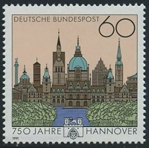 BUND 1991 Michel-Nummer 1491 postfrisch EINZELMARKE