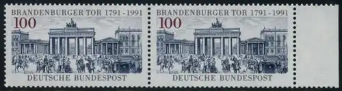 BUND 1991 Michel-Nummer 1492 postfrisch horiz.PAAR RAND rechts