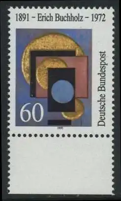 BUND 1991 Michel-Nummer 1493 postfrisch EINZELMARKE RAND unten