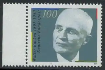 BUND 1991 Michel-Nummer 1494 postfrisch EINZELMARKE RAND links