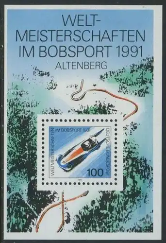 BUND 1991 Michel-Nummer 1496 postfrisch BOGEN(1) -Blockausgabe 23-