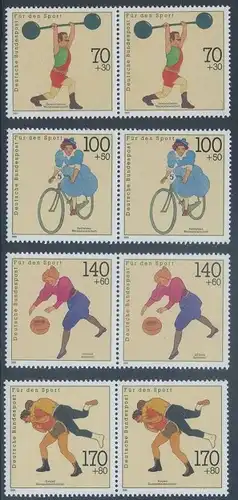 BUND 1991 Michel-Nummer 1499-1502 postfrisch SATZ(4) horiz.PAARE