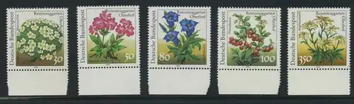 BUND 1991 Michel-Nummer 1505-1509 postfrisch SATZ(5) EINZELMARKEN RÄNDER unten