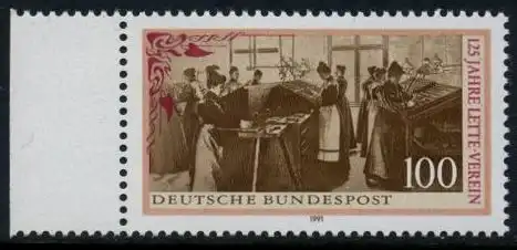 BUND 1991 Michel-Nummer 1521 postfrisch EINZELMARKE RAND links