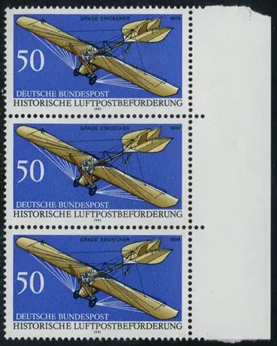 BUND 1991 Michel-Nummer 1523 postfrisch vert.PAAR RAND rechts