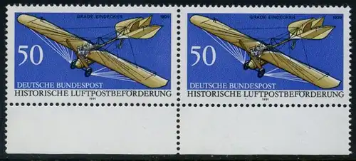 BUND 1991 Michel-Nummer 1523 postfrisch horiz.PAAR RAND unten