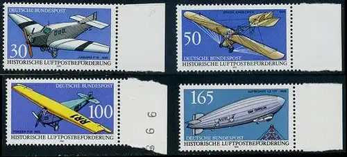 BUND 1991 Michel-Nummer 1522-1525 postfrisch SATZ(4) EINZELMARKEN RÄNDER rechts (b)