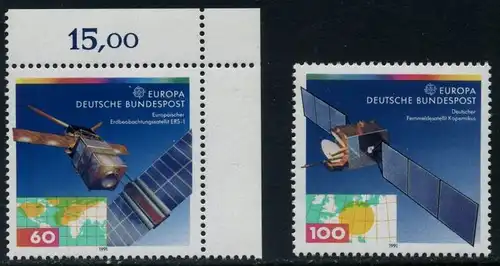 BUND 1991 Michel-Nummer 1526 postfrisch EINZELMARKE ECKRAND oben rechts