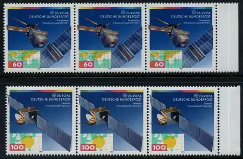 BUND 1991 Michel-Nummer 1526-1527 postfrisch SATZ(2) horiz.STRIPS(3) RÄNDER rechts