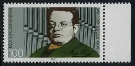 BUND 1991 Michel-Nummer 1529 postfrisch EINZELMARKE RAND rechts