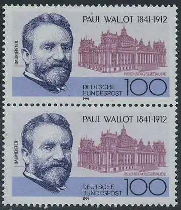 BUND 1991 Michel-Nummer 1536 postfrisch vert.PAAR