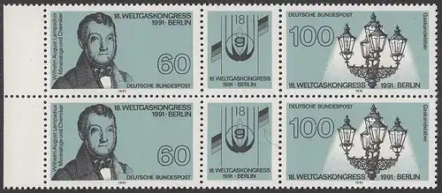 BUND 1991 Michel-Nummer 1538 postfrisch BLOCK RÄNDER links
