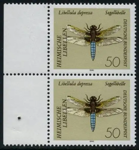 BUND 1991 Michel-Nummer 1545 postfrisch vert.PAAR RAND links