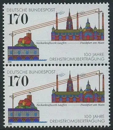 BUND 1991 Michel-Nummer 1557 postfrisch vert.PAAR