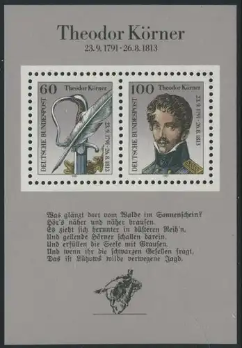 BUND 1991 Michel-Nummer 1559-1560 postfrisch BOGEN(2) -Blockausgabe 25-