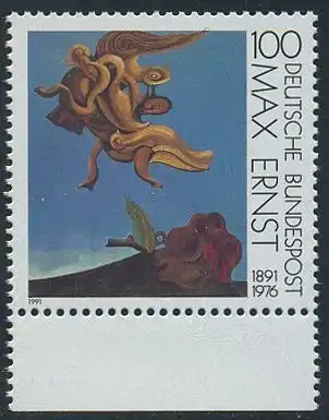 BUND 1991 Michel-Nummer 1569 postfrisch EINZELMARKE RAND unten