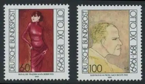 BUND 1991 Michel-Nummer 1572-1573 postfrisch SATZ(2) EINZELMARKEN