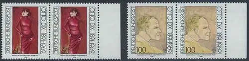 BUND 1991 Michel-Nummer 1572-1573 postfrisch SATZ(2) horiz.PAARE RÄNDER rechts