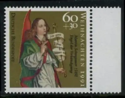 BUND 1991 Michel-Nummer 1578 postfrisch EINZELMARKE RAND rechts