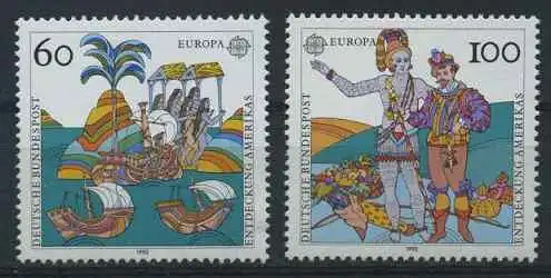 BUND 1992 Michel-Nummer 1608-1609 postfrisch SATZ(2) EINZELMARKEN