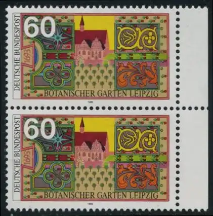 BUND 1992 Michel-Nummer 1622 postfrisch vert.PAAR RAND rechts