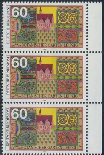 BUND 1992 Michel-Nummer 1622 postfrisch vert.STRIP(3) RAND rechts