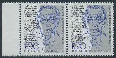 BUND 1992 Michel-Nummer 1629 postfrisch horiz.PAAR RAND links