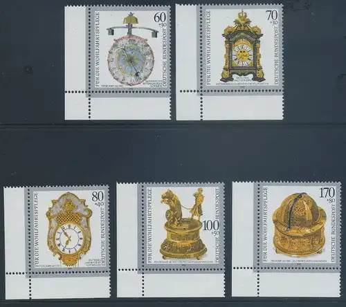 BUND 1992 Michel-Nummer 1631-1635 postfrisch SATZ(5) EINZELMARKEN ECKRÄNDER unten links