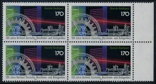 BUND 1992 Michel-Nummer 1636 postfrisch BLOCK RÄNDER rechts