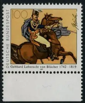 BUND 1992 Michel-Nummer 1641 postfrisch EINZELMARKE RAND unten