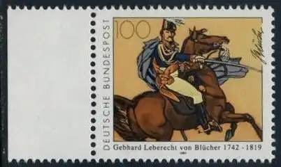 BUND 1992 Michel-Nummer 1641 postfrisch EINZELMARKE RAND links