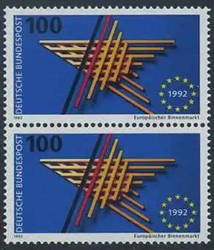 BUND 1992 Michel-Nummer 1644 postfrisch vert.PAAR