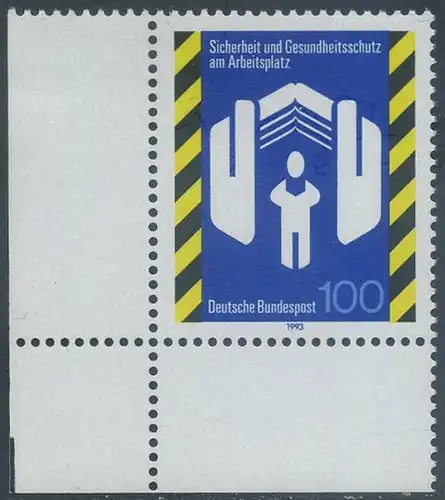 BUND 1993 Michel-Nummer 1649 postfrisch EINZELMARKE ECKRAND unten links