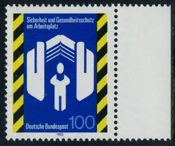 BUND 1993 Michel-Nummer 1649 postfrisch EINZELMARKE RAND rechts