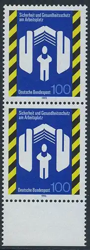BUND 1993 Michel-Nummer 1649 postfrisch vert.PAAR RAND unten