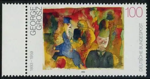 BUND 1993 Michel-Nummer 1656 postfrisch EINZELMARKE RAND links