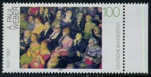 BUND 1993 Michel-Nummer 1658 postfrisch EINZELMARKE RAND rechts