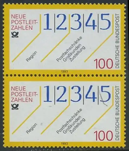 BUND 1993 Michel-Nummer 1659 postfrisch vert.PAAR