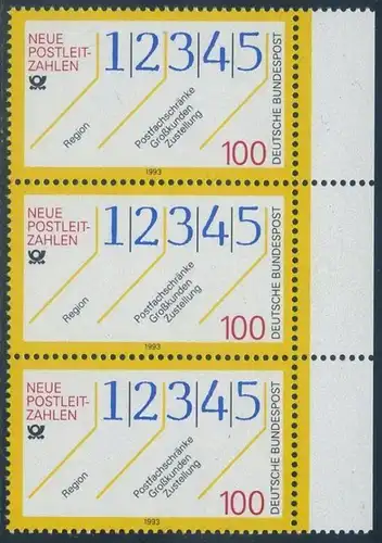 BUND 1993 Michel-Nummer 1659 postfrisch vert.STRIP(3)