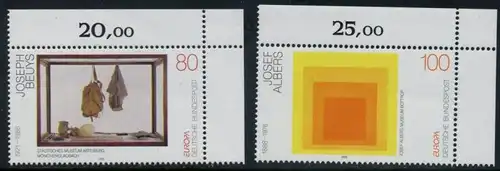 BUND 1993 Michel-Nummer 1673-1674 postfrisch SATZ(2) EINZELMARKEN ECKRÄNDER oben rechts