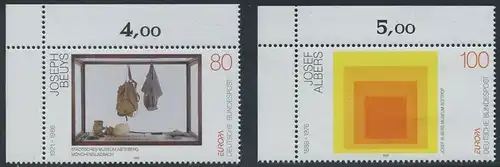 BUND 1993 Michel-Nummer 1673-1674 postfrisch SATZ(2) EINZELMARKEN ECKRÄNDER oben links
