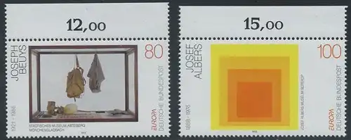 BUND 1993 Michel-Nummer 1673-1674 postfrisch SATZ(2) EINZELMARKEN RÄNDER oben (b)