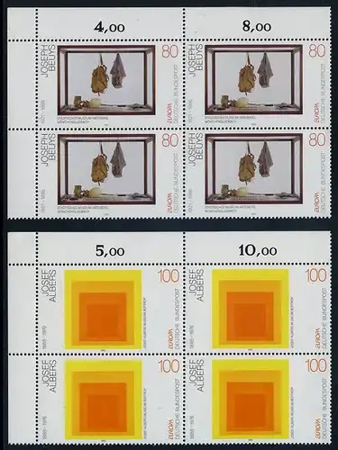 BUND 1993 Michel-Nummer 1673-1674 postfrisch SATZ(2) BLÖCKE ECKRAND oben links